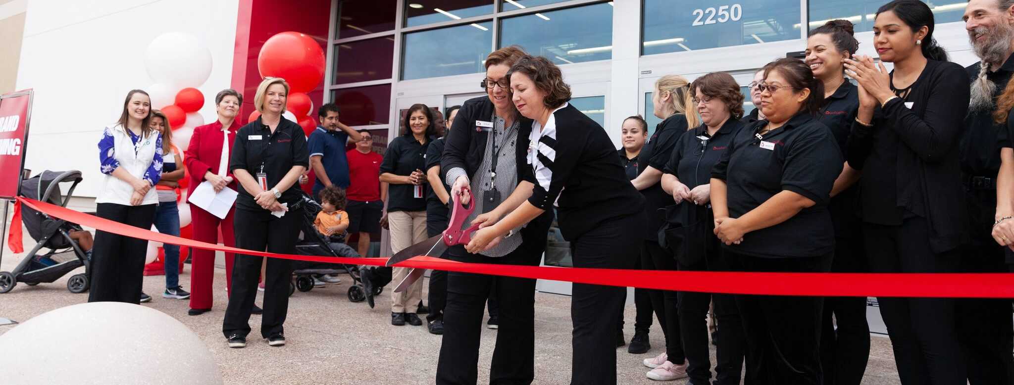 Ribbon cutting ceremony at Burlington Store at The Village at Allen