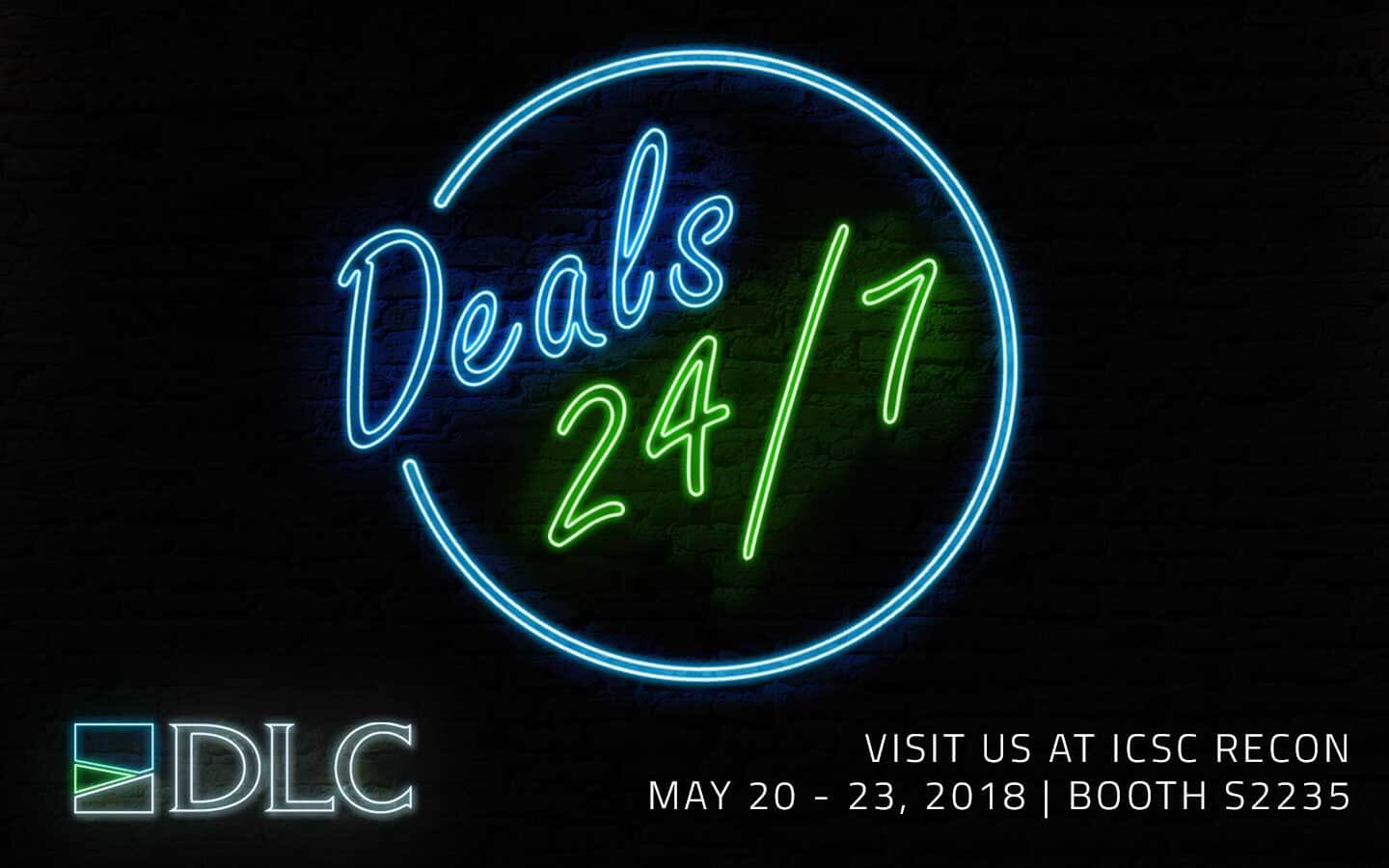 Neon Sign that says "Deals 24/7"