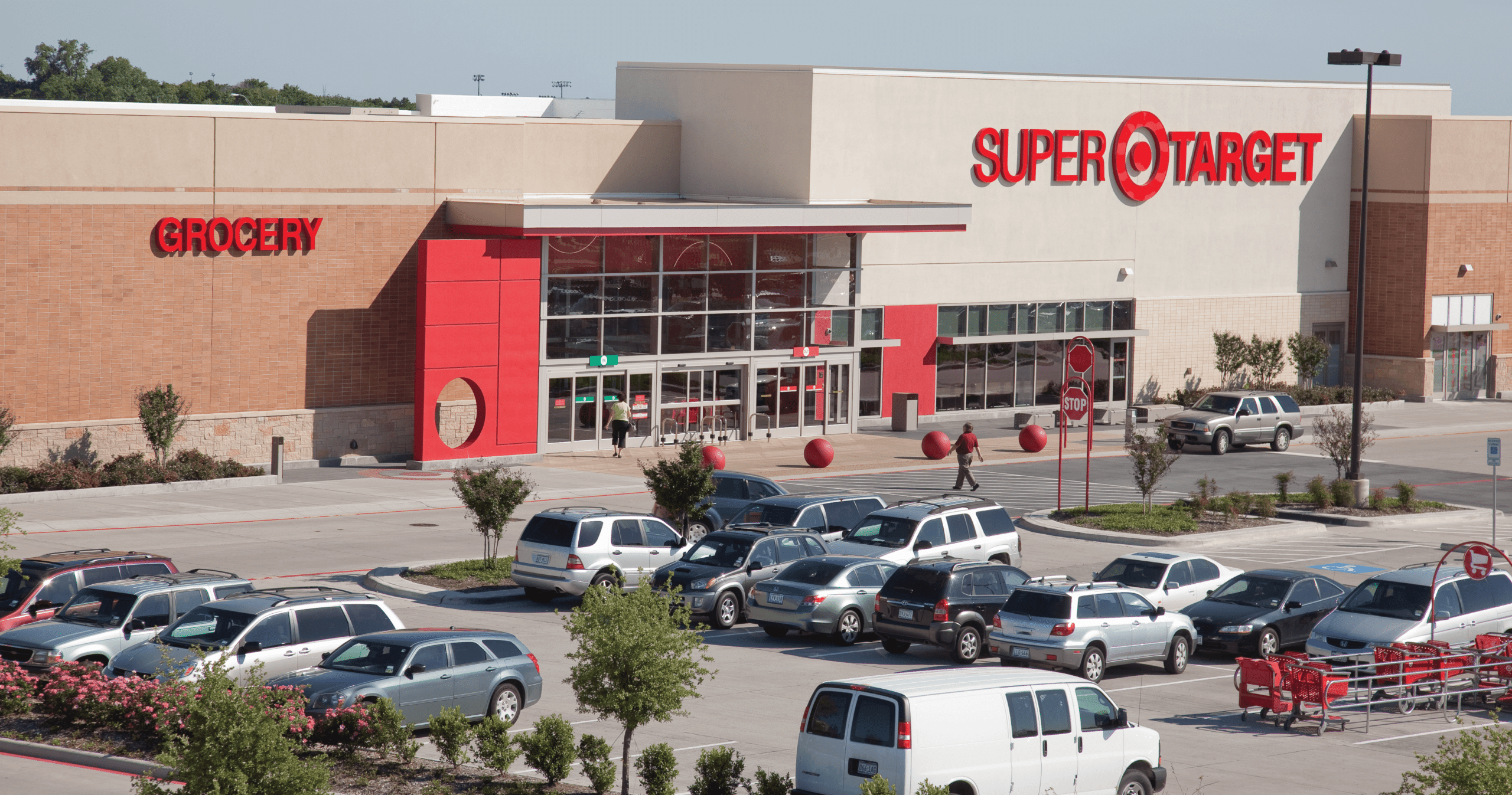 Super Target building and parking lot